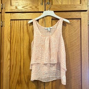 Forever 21, pink and white pebbles design, tiered tank